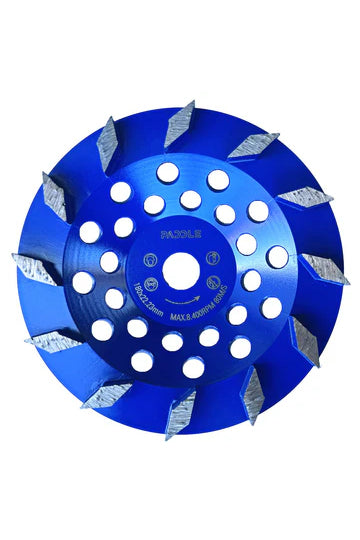 180mm (7”) 12-Segment Turbo Diamond Grinding Cup Wheel for Concrete
