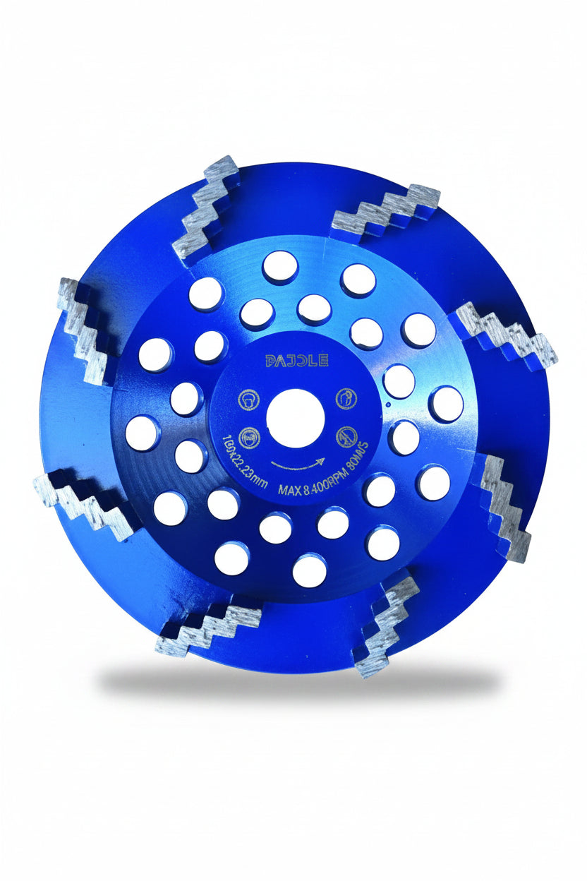 180mm (7”) Zig-Zag Diamond Grinding Cup Wheel for Concrete