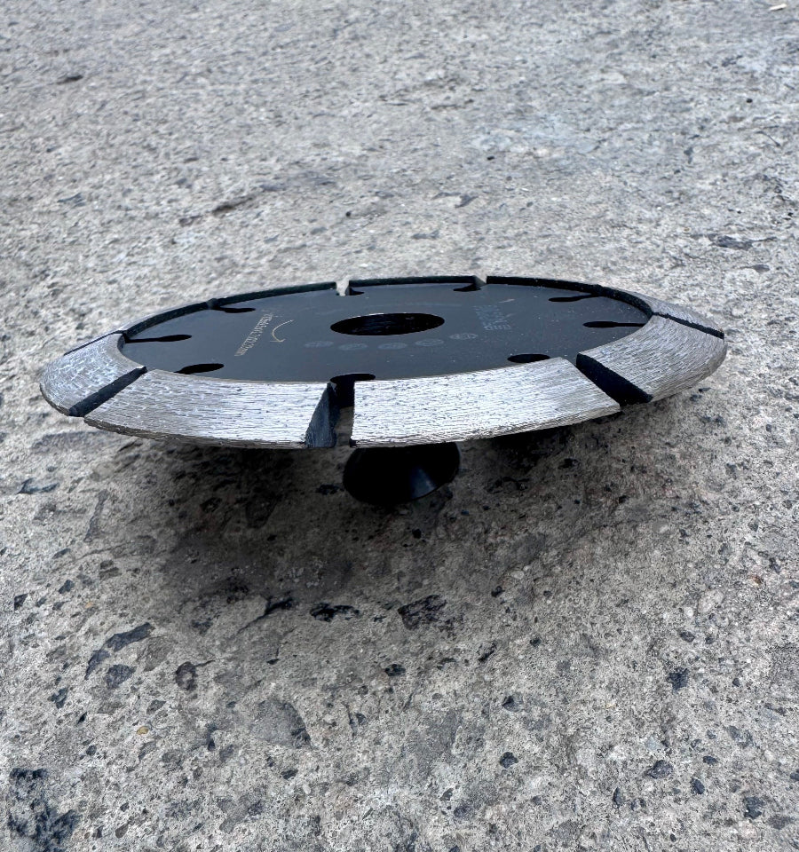 Crack chasing blade widening concrete cracks for repair, sealing, and epoxy injection using angle grinder