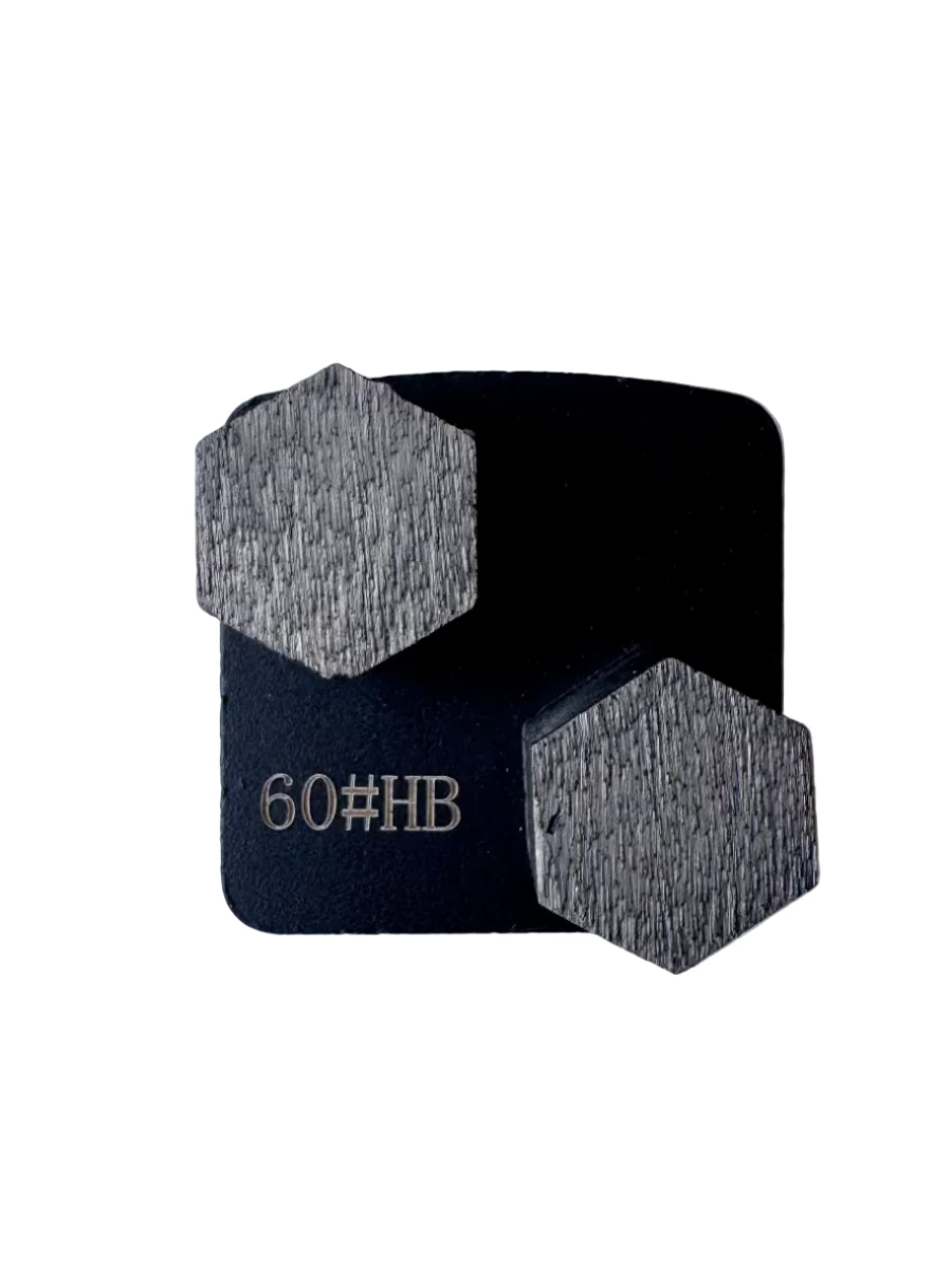 60 grit double hexagon Redi Lock diamond segment hard bond designed to reduce scratches during polishing