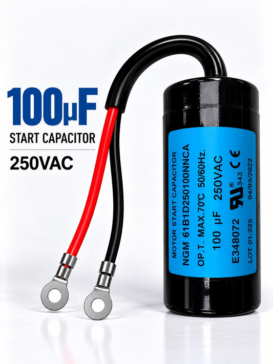 100µF 250VAC motor start capacitor for single phase electric motors, E348072