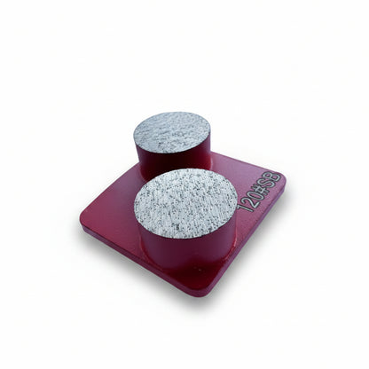 120 grit Double Button Redi Lock diamond grinding shoe for concrete finishing and scratch refinement