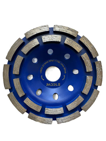 125mm double row diamond grinding cup wheel for high-speed concrete and masonry surface preparation