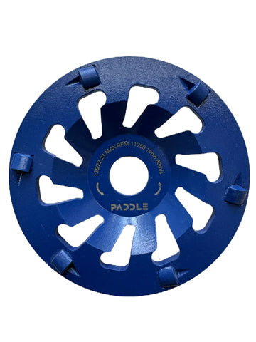 125mm PCD grinding wheel for aggressive removal of epoxy, glue, paint, and coatings from concrete floors