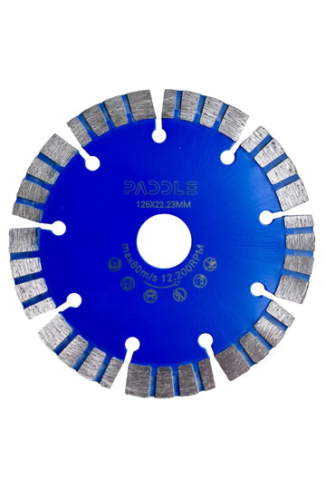 125mm diamond concrete cutting blade for wet and dry cutting of concrete, brick, and masonry