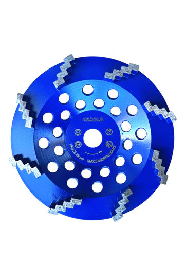 180mm (7”) Zig-Zag Diamond Grinding Cup Wheel for Concrete