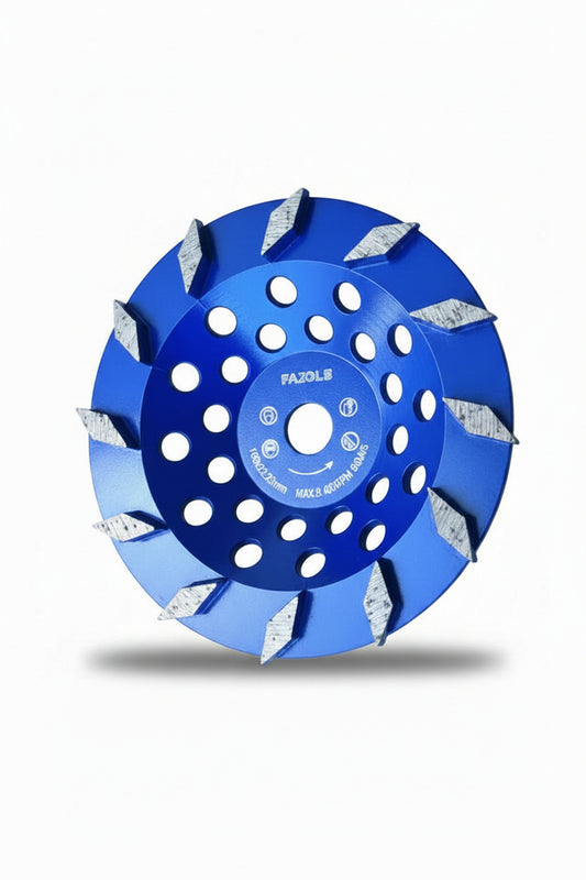 180mm (7”) 12-Segment Turbo Diamond Grinding Cup Wheel for Concrete