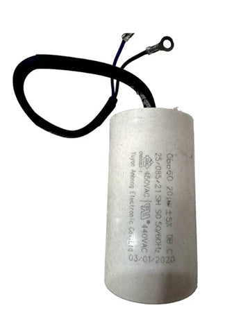 20uF 450VAC CBB60 motor run capacitor for single-phase electric motors used in HVAC systems, pumps, compressors, and fans