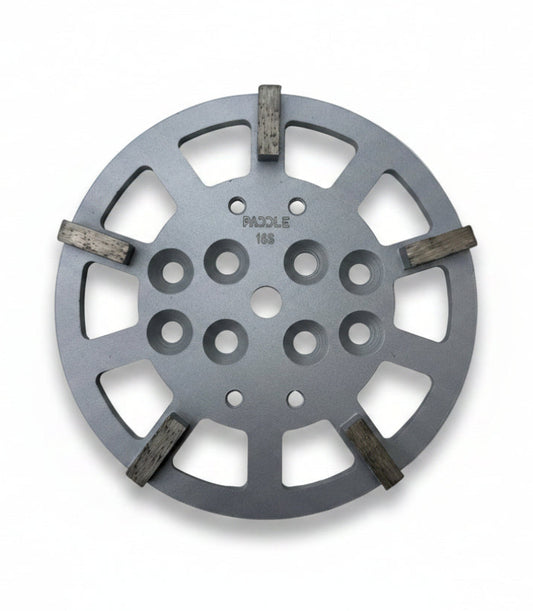 250mm concrete grinding disc with 5 segments, 16-30 grit soft bond for floor grinders