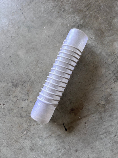 Lower duct hose installed on 250mm floor grinder connecting shroud to vacuum system