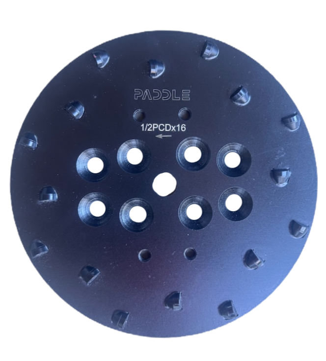 250mm PCD grinding disc with 16 segments for aggressive concrete coating removal