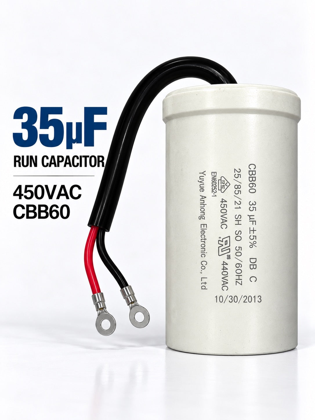 35µF 450VAC motor run capacitor CBB60 for single-phase electric motors