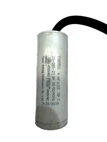 4uF 450VAC CBB60 motor run capacitor for single-phase electric motors used in HVAC systems, pumps, compressors, and fans