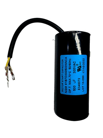 500uF 300VAC motor start capacitor for single-phase electric motors used in HVAC systems, compressors, pumps, and industrial equipment