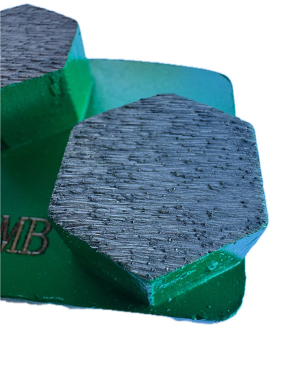 60 grit Double Hexagon Redi Lock diamond grinding shoe for concrete grinding and coating removal