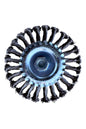 Knotted wire wheel brush for 115mm and 125mm angle grinders with M14 thread for metal surface preparation