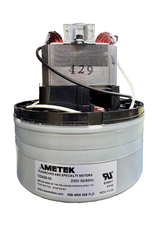 Ametek 122429-00 vacuum motor 1800W 2 stage thru flow for central vacuum systems