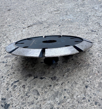 Crack chasing blade widening concrete cracks for repair, sealing, and epoxy injection using angle grinder