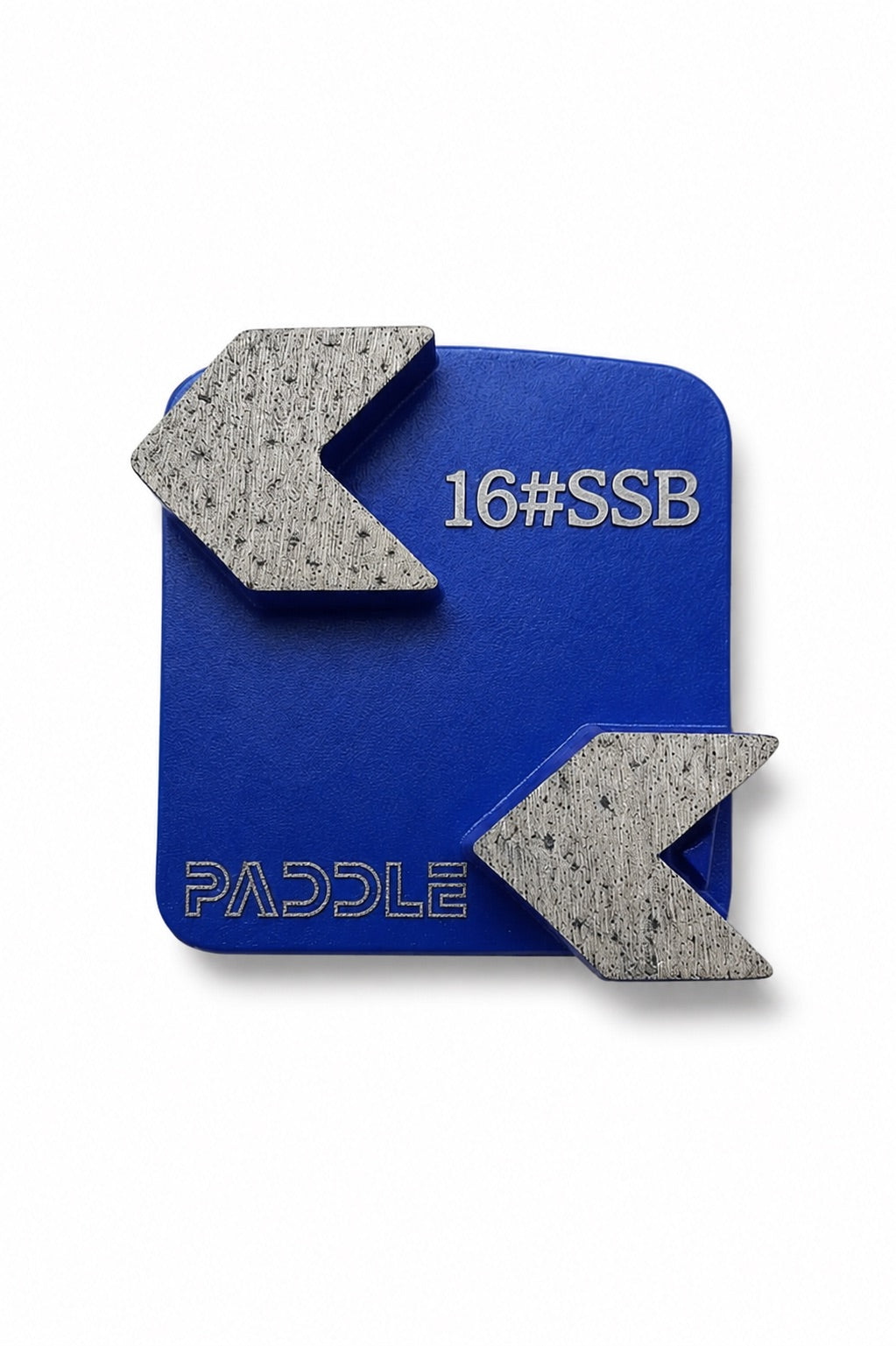 Double arrow Redi Lock diamond grinding shoe, 16 grit super soft bond for aggressive concrete grinding