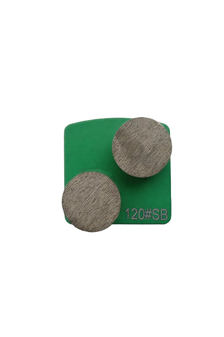 Double button Redi Lock diamond grinding shoe 120 grit medium bond for concrete floor preparation