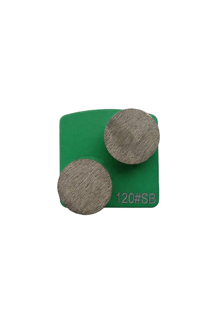 Double button Redi Lock diamond grinding shoe 120 grit medium bond for concrete floor preparation