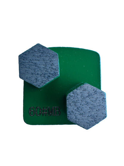 Double Hexagon Redi Lock grinding shoe 60 grit diamond segment for concrete floor grinding and surface preparation