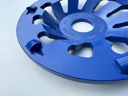 PCD grinding wheel showing polycrystalline diamond segments designed for fast concrete coating removal