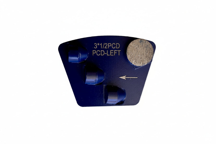 3 x PCD left Redi Lock diamond grinding shoe for removing epoxy and coatings from concrete floors
