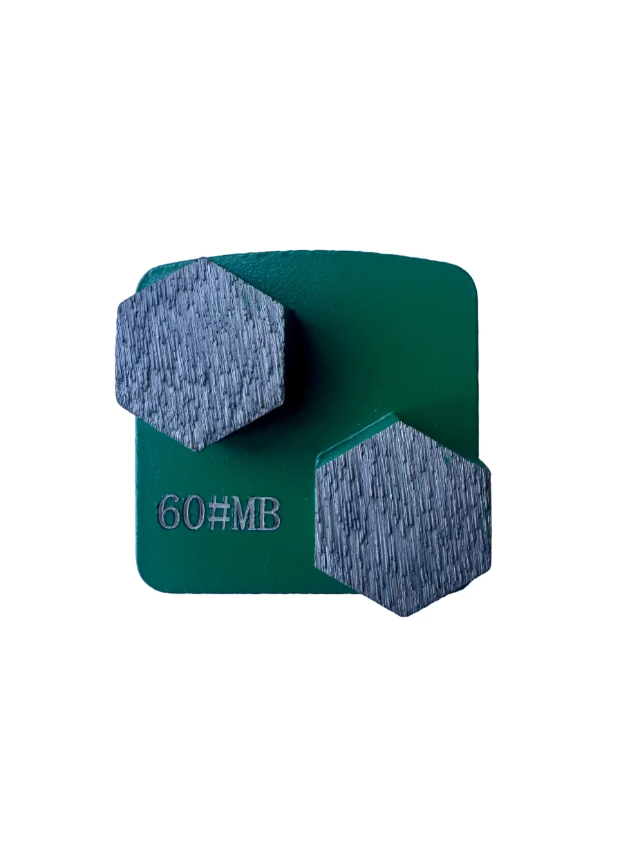 60 grit double hexagon Redi Lock diamond segment medium bond for controlled concrete grinding