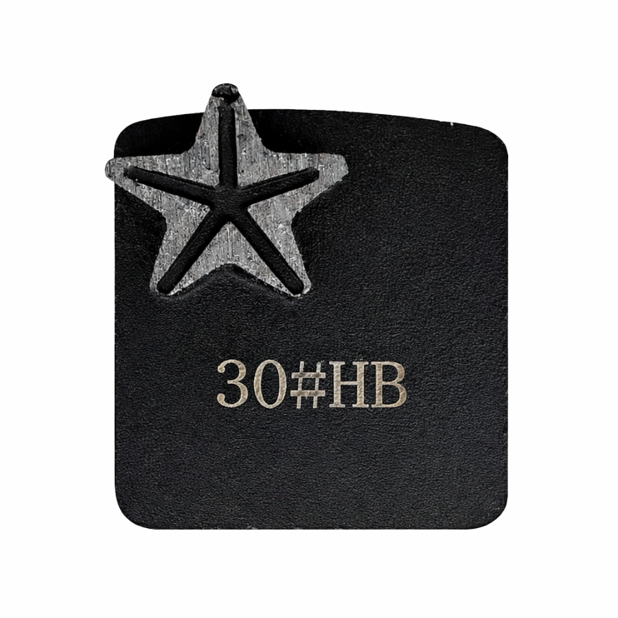 Redi Lock single star diamond grinding segment 30 grit hard bond