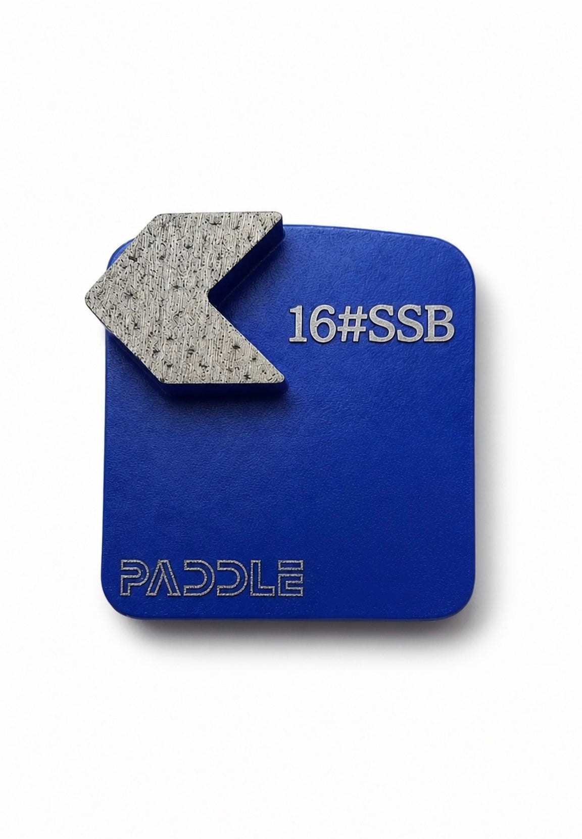 Single Arrow Redi Lock 16 Grit Super Soft Bond diamond grinding shoe for aggressive grinding on hard concrete surfaces.