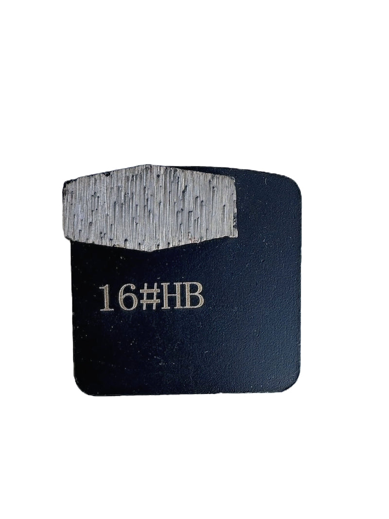 Single rectangle Redi Lock diamond grinding shoe 16 grit hard bond for grinding hard concrete surfaces
