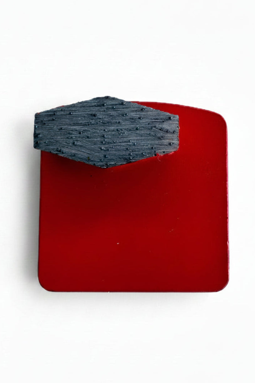 Single Rectangle Redi Lock grinding shoe 16 grit soft bond diamond segment for hard concrete grinding