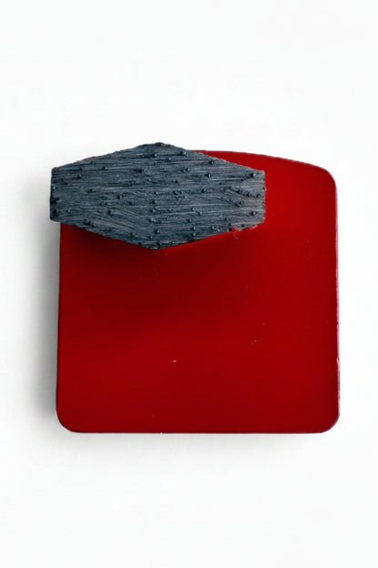 Single Rectangle Redi Lock grinding shoe 16 grit soft bond diamond segment for hard concrete grinding