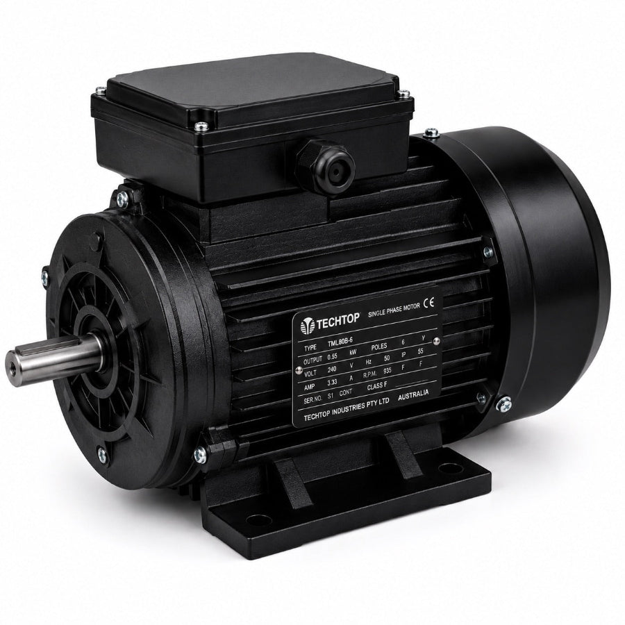 Techtop TML 80B 0.55kW 6 Pole 240V single phase electric motor
