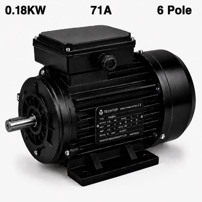 Techtop TML 71A 0.18kW 6 Pole 240V single phase electric motor