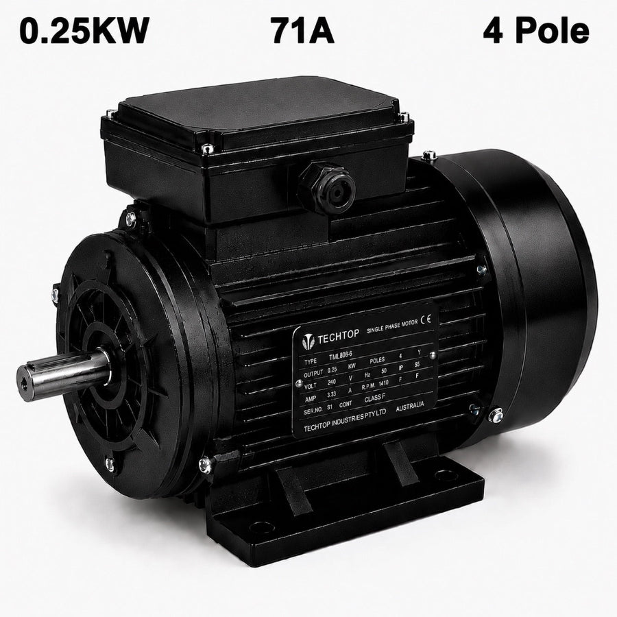 Techtop TML 71A 0.25kW 4 Pole 240V single phase electric motor