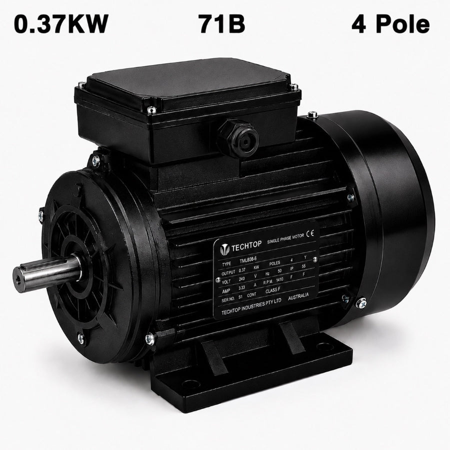 Techtop TML 71B 0.37kW 4 Pole 240V single phase electric motor