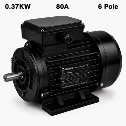 Techtop TML 80A 0.37kW 6 Pole 240V single phase electric motor