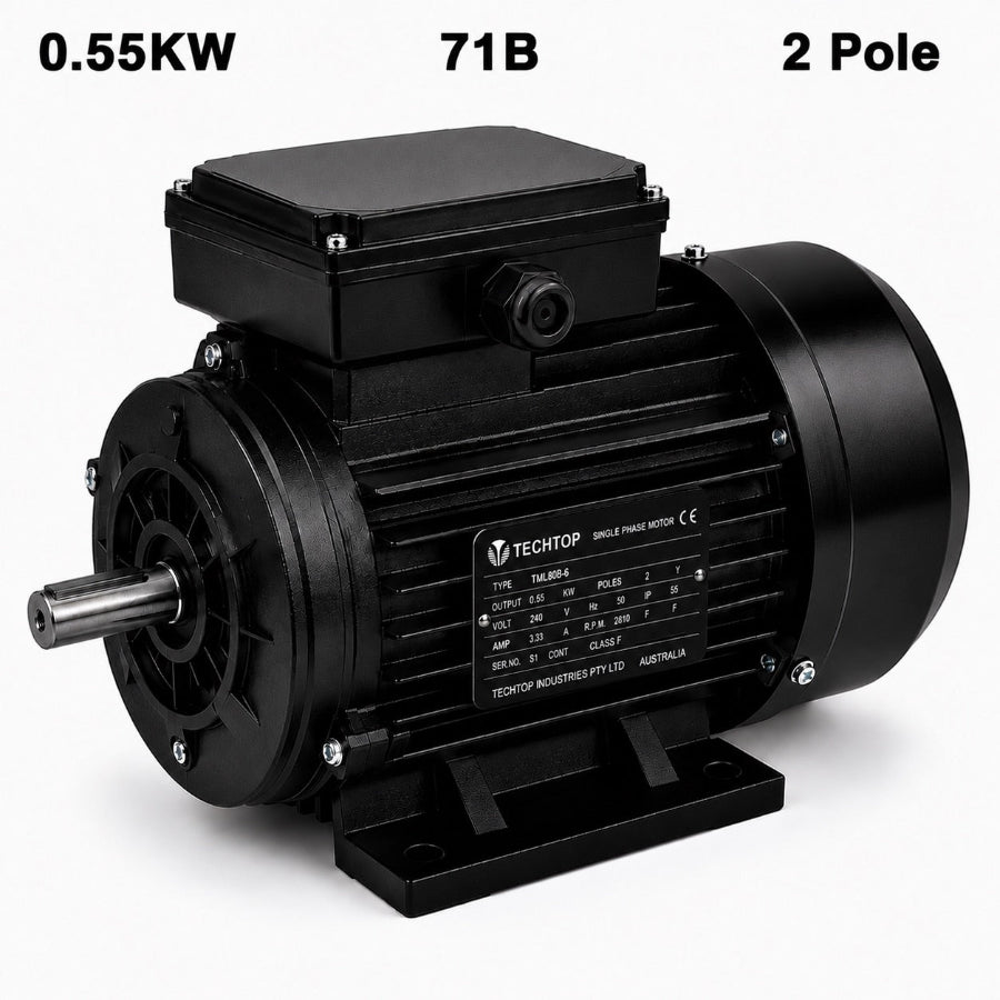 Techtop TML 71B 0.55kW 2 Pole 240V single phase electric motor