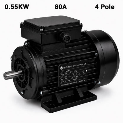 Techtop TML 80A 0.55kW 4 Pole 240V single phase electric motor