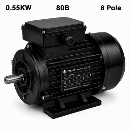 Techtop TML 80B 0.55kW 6 Pole 240V single phase electric motor