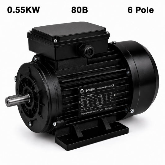 Techtop TML 80B 0.55kW 6 Pole 240V single phase electric motor