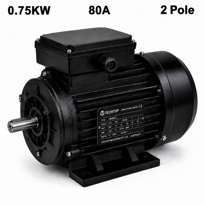 Techtop TML 80A 0.75kW 2 Pole 240V single phase electric motor
