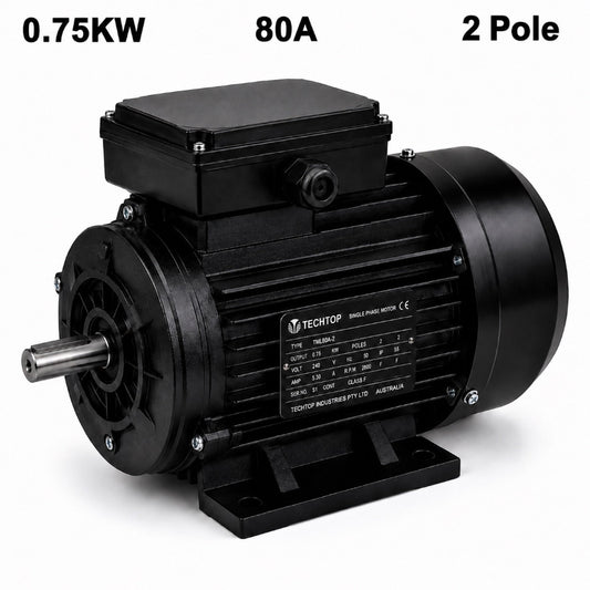 Techtop TML 80A 0.75kW 2 Pole 240V single phase electric motor