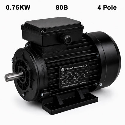 Techtop TML 80B 0.75kW 4 Pole 240V single phase electric motor