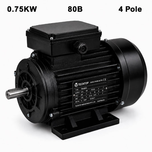 Techtop TML 80B 0.75kW 4 Pole 240V single phase electric motor