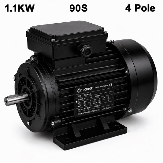 Techtop TML 90S 1.1kW 4 Pole 240V single phase electric motor
