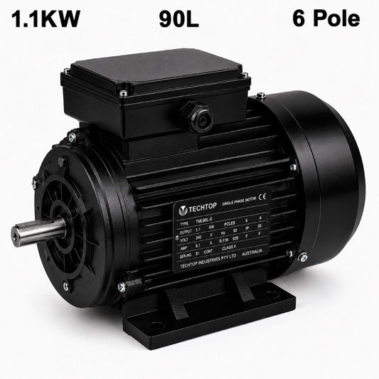 Techtop TML 90L 1.1kW 6 Pole 240V single phase electric motor