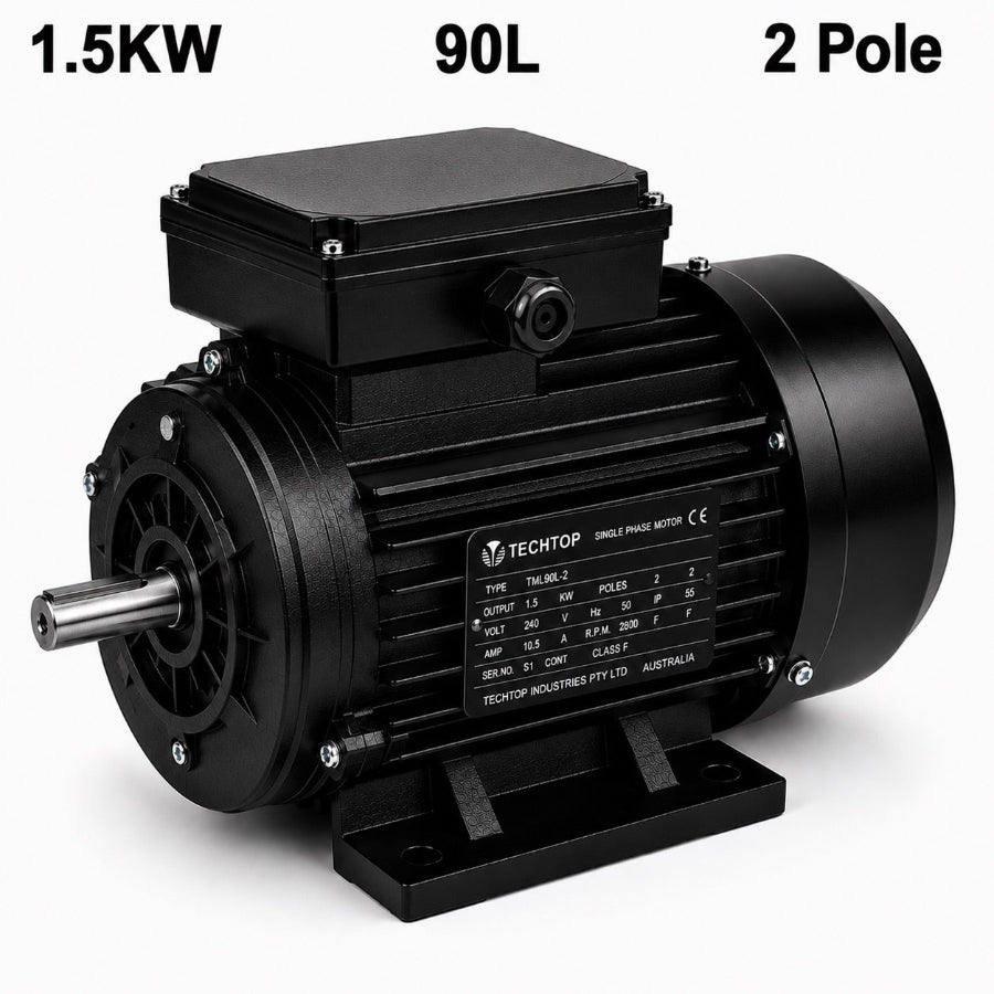 Techtop TML 90S 1.5kW 2 Pole 240V single phase electric motor